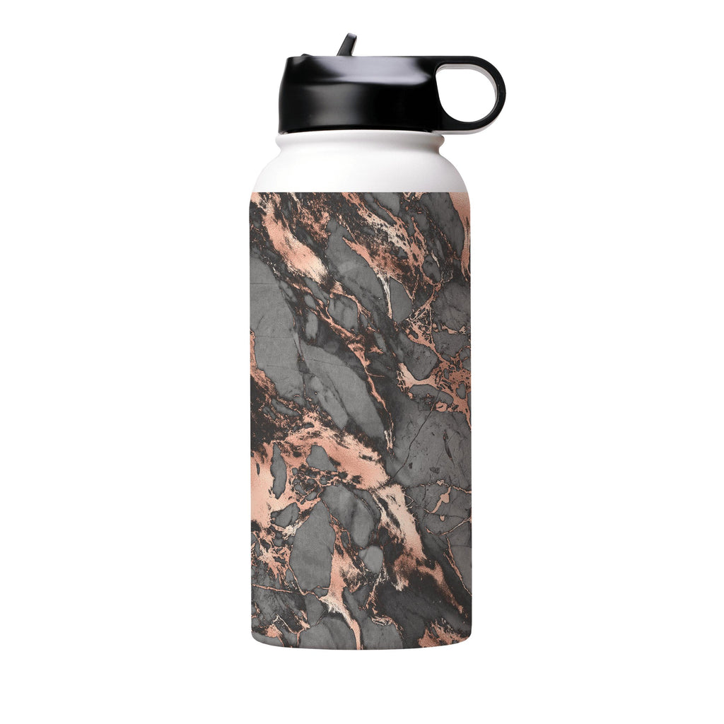 Water Bottles-Grey Marble Insulated Stainless Steel Water Bottle-32oz (945ml)-Flip cap-Insulated Steel Water Bottle Our insulated stainless steel bottle comes in 3 sizes- Small 12oz (350ml), Medium 18oz (530ml) and Large 32oz (945ml) . It comes with a leak proof cap Keeps water cool for 24 hours Also keeps things warm for up to 12 hours Choice of 3 lids ( Sport Cap, Handle Cap, Flip Cap ) for easy carrying Dishwasher Friendly Lightweight, durable and easy to carry Reusable, so it's safe for the 