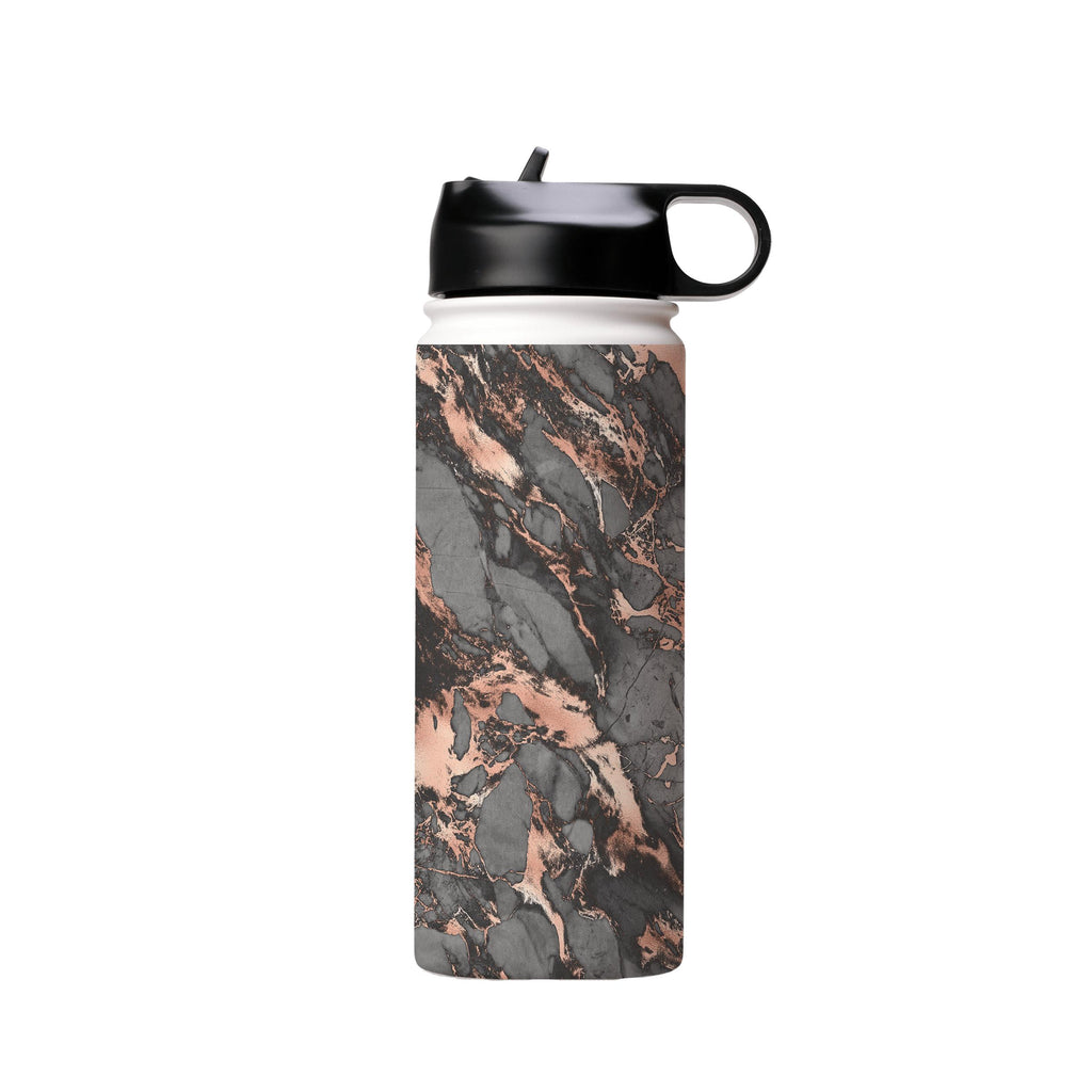 Water Bottles-Grey Marble Insulated Stainless Steel Water Bottle-18oz (530ml)-Flip cap-Insulated Steel Water Bottle Our insulated stainless steel bottle comes in 3 sizes- Small 12oz (350ml), Medium 18oz (530ml) and Large 32oz (945ml) . It comes with a leak proof cap Keeps water cool for 24 hours Also keeps things warm for up to 12 hours Choice of 3 lids ( Sport Cap, Handle Cap, Flip Cap ) for easy carrying Dishwasher Friendly Lightweight, durable and easy to carry Reusable, so it's safe for the 