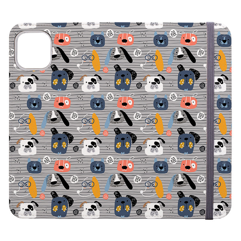 Wallet phone case-Groucho Barks-Vegan Leather Wallet Case Vegan leather. 3 slots for cards Fully printed exterior. Compatibility See drop down menu for options, please select the right case as we print to order.-Stringberry