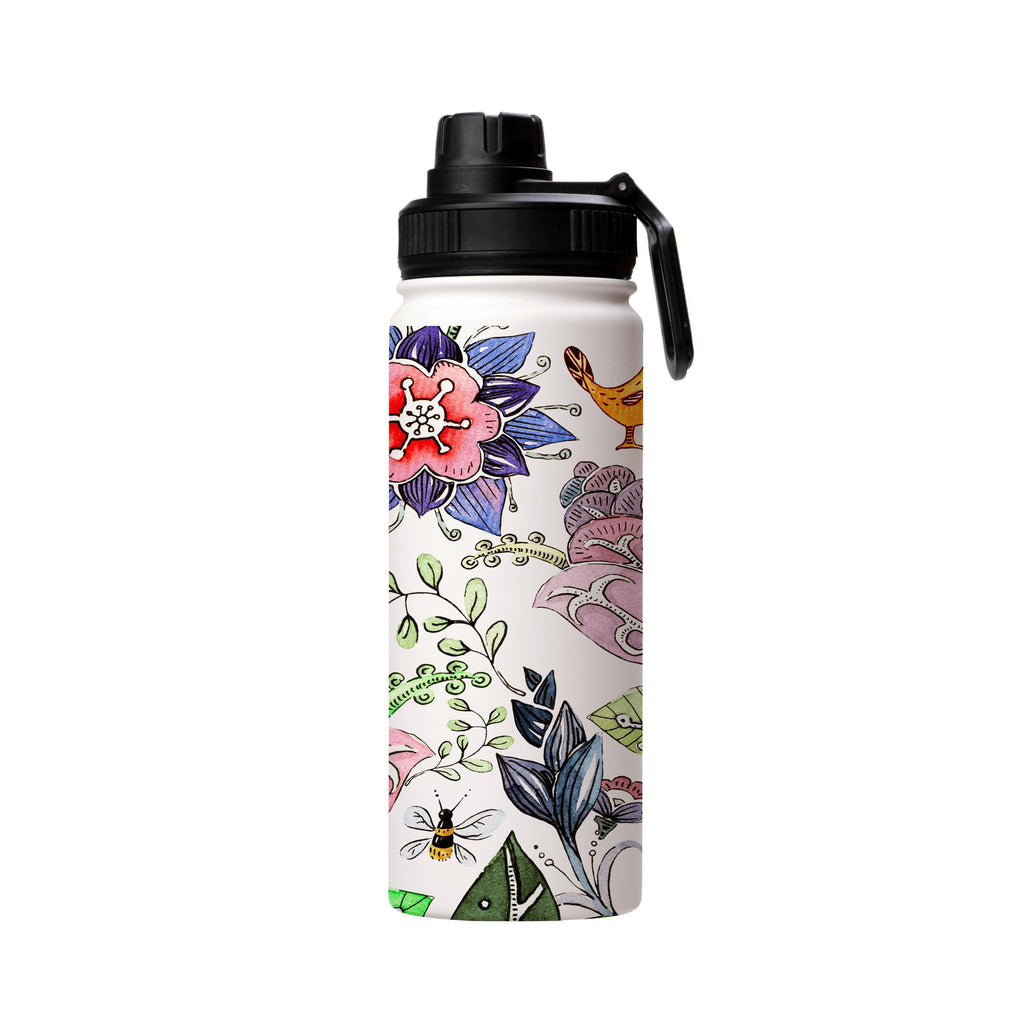 Water Bottles-Hidcote Insulated Stainless Steel Water Bottle-18oz (530ml)-Sport cap-Insulated Steel Water Bottle Our insulated stainless steel bottle comes in 3 sizes- Small 12oz (350ml), Medium 18oz (530ml) and Large 32oz (945ml) . It comes with a leak proof cap Keeps water cool for 24 hours Also keeps things warm for up to 12 hours Choice of 3 lids ( Sport Cap, Handle Cap, Flip Cap ) for easy carrying Dishwasher Friendly Lightweight, durable and easy to carry Reusable, so it's safe for the pla