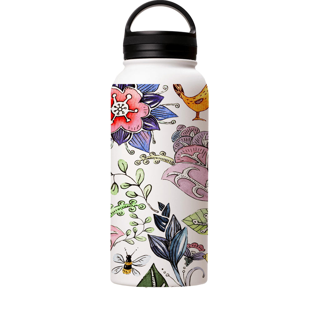 Water Bottles-Hidcote Insulated Stainless Steel Water Bottle-32oz (945ml)-handle cap-Insulated Steel Water Bottle Our insulated stainless steel bottle comes in 3 sizes- Small 12oz (350ml), Medium 18oz (530ml) and Large 32oz (945ml) . It comes with a leak proof cap Keeps water cool for 24 hours Also keeps things warm for up to 12 hours Choice of 3 lids ( Sport Cap, Handle Cap, Flip Cap ) for easy carrying Dishwasher Friendly Lightweight, durable and easy to carry Reusable, so it's safe for the pl