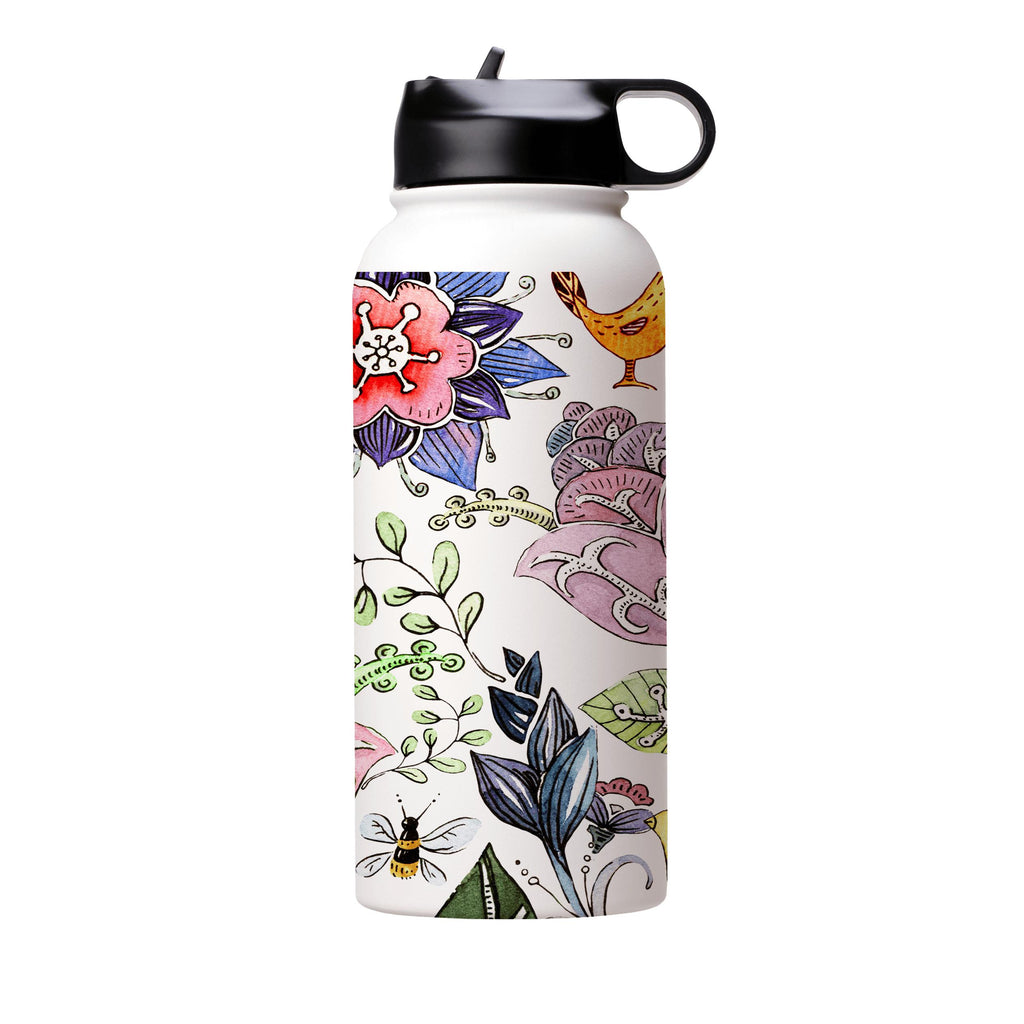 Water Bottles-Hidcote Insulated Stainless Steel Water Bottle-32oz (945ml)-Flip cap-Insulated Steel Water Bottle Our insulated stainless steel bottle comes in 3 sizes- Small 12oz (350ml), Medium 18oz (530ml) and Large 32oz (945ml) . It comes with a leak proof cap Keeps water cool for 24 hours Also keeps things warm for up to 12 hours Choice of 3 lids ( Sport Cap, Handle Cap, Flip Cap ) for easy carrying Dishwasher Friendly Lightweight, durable and easy to carry Reusable, so it's safe for the plan