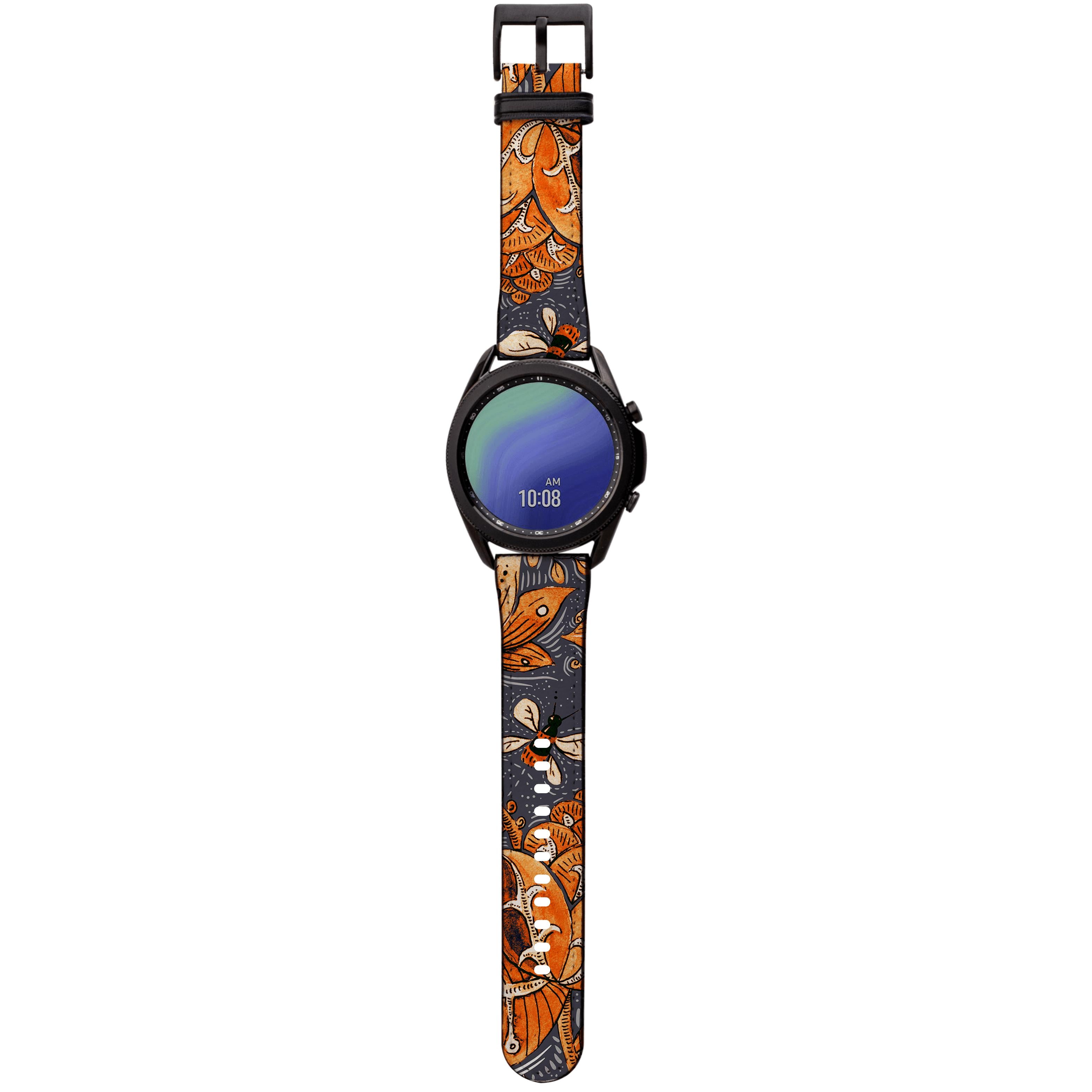 Apple Watch Straps-Hidcote Manor Android Watch Strap-Paper Leather Samsung Watch Straps Product Details Get trendy with our Paper leather Samsung Watch bands. Available for all models of Samsung watch. High quality Paper Leather Fully printed on all exterior sides. Samsung Watch Band 40mm/42mm Samsung Watch Band 45mm/46mm-Stringberry