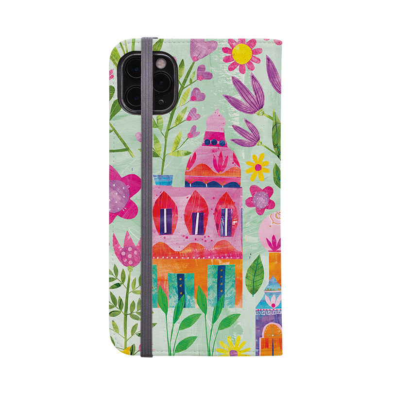 Wallet phone case-Indian Summer Garden By Tracey English-Vegan Leather Wallet Case Vegan leather. 3 slots for cards Fully printed exterior. Compatibility See drop down menu for options, please select the right case as we print to order.-Stringberry