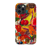 iPhone phone case-Autumn Fruits-Product Details Raised bevel to protect screen from scratches. Impact resistant polycarbonate shell and shock absorbing inner TPU liner. Secure fit with design wrapping around side of the case and full access to ports. Compatible with Qi-standard wireless charging. Thickness 1/8 inch (3mm), weight 30g. Compatibility See drop down menu for options, please select the right case as we print to order.-Stringberry