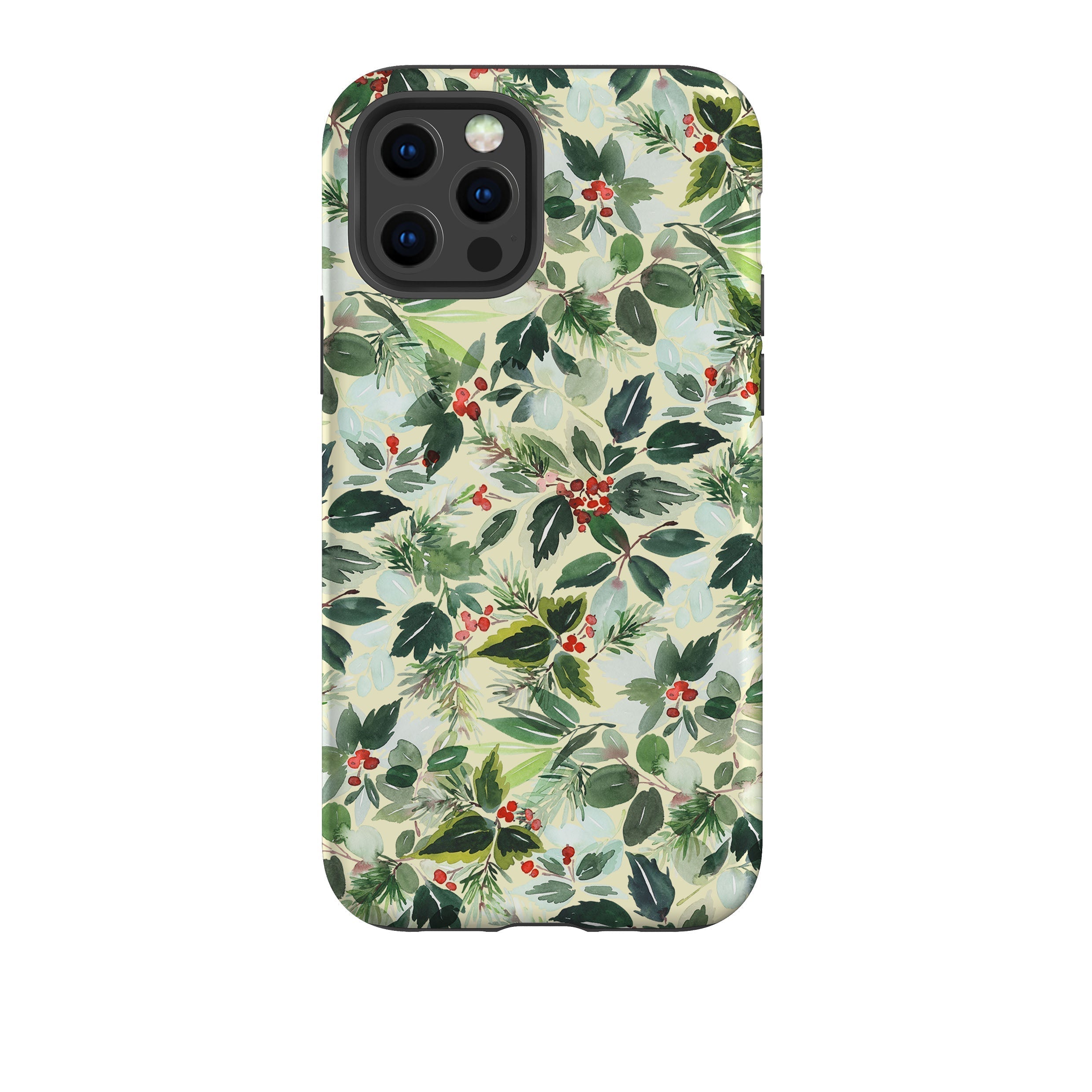 iPhone phone case-Blossom For Xmas II-Product Details Raised bevel to protect screen from scratches. Impact resistant polycarbonate shell and shock absorbing inner TPU liner. Secure fit with design wrapping around side of the case and full access to ports. Compatible with Qi-standard wireless charging. Thickness 1/8 inch (3mm), weight 30g. Compatibility See drop down menu for options, please select the right case as we print to order.-Stringberry
