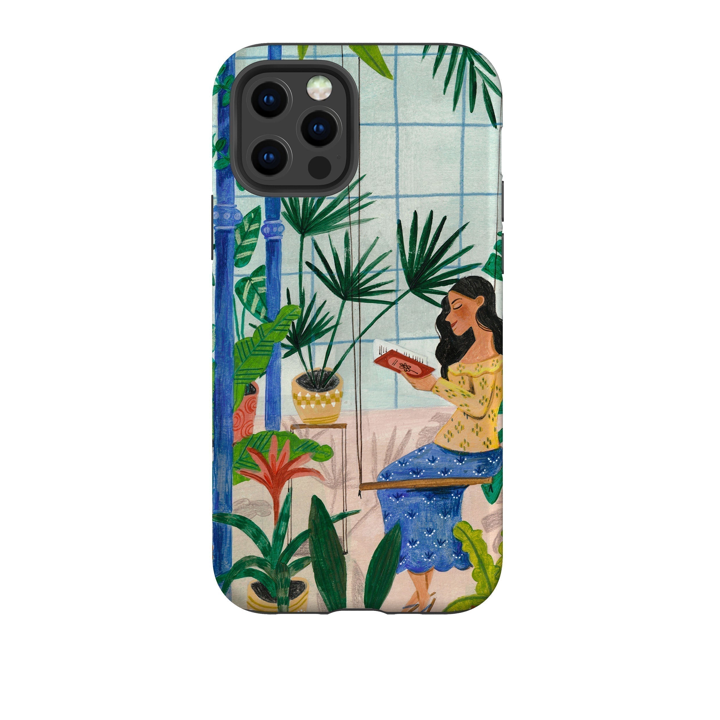 iPhone phone case-Day Dreaming By Caroline Bonne Muller-Product Details Raised bevel to protect screen from scratches. Impact resistant polycarbonate shell and shock absorbing inner TPU liner. Secure fit with design wrapping around side of the case and full access to ports. Compatible with Qi-standard wireless charging. Thickness 1/8 inch (3mm), weight 30g. Compatibility See drop down menu for options, please select the right case as we print to order.-Stringberry