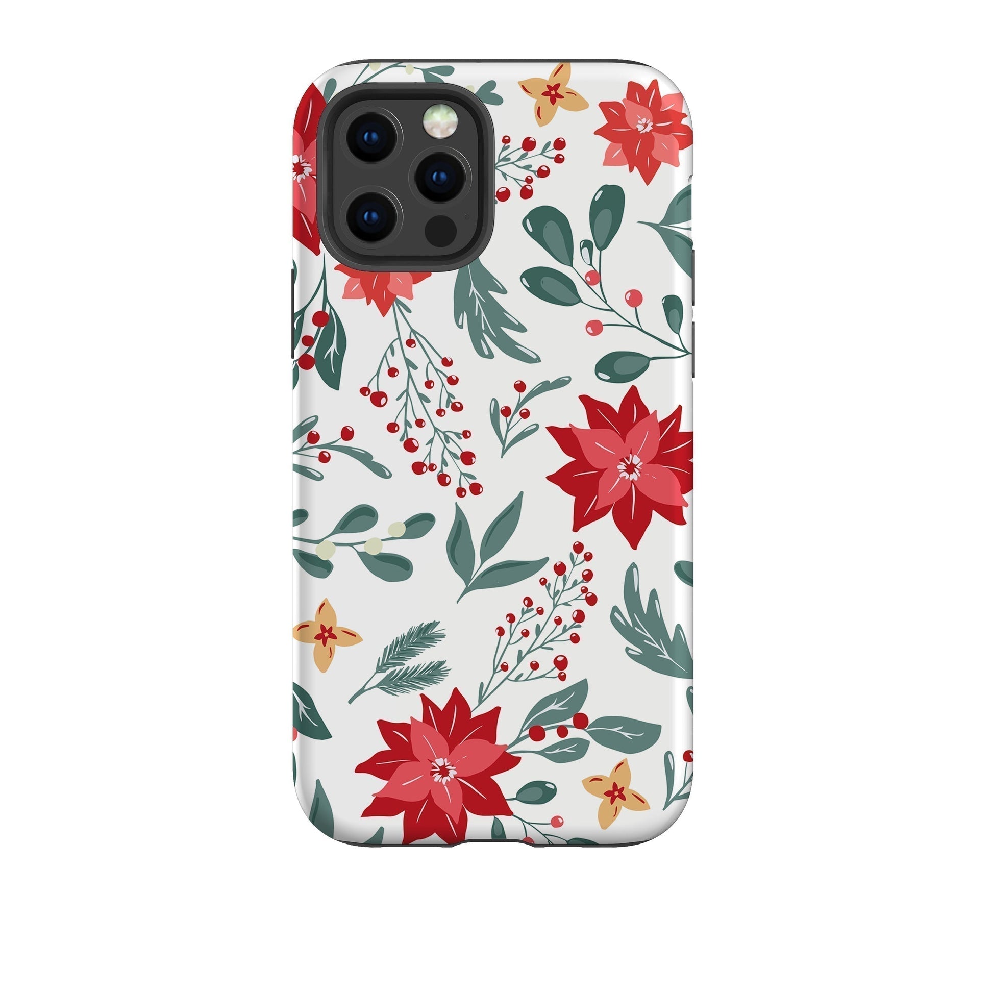 iPhone phone case-Deck The Halls II-Product Details Raised bevel to protect screen from scratches. Impact resistant polycarbonate shell and shock absorbing inner TPU liner. Secure fit with design wrapping around side of the case and full access to ports. Compatible with Qi-standard wireless charging. Thickness 1/8 inch (3mm), weight 30g. Compatibility See drop down menu for options, please select the right case as we print to order.-Stringberry