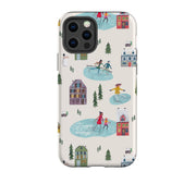iPhone phone case-Happy Holidays By Caroline Bonne Muller-Product Details Raised bevel to protect screen from scratches. Impact resistant polycarbonate shell and shock absorbing inner TPU liner. Secure fit with design wrapping around side of the case and full access to ports. Compatible with Qi-standard wireless charging. Thickness 1/8 inch (3mm), weight 30g. Compatibility See drop down menu for options, please select the right case as we print to order.-Stringberry