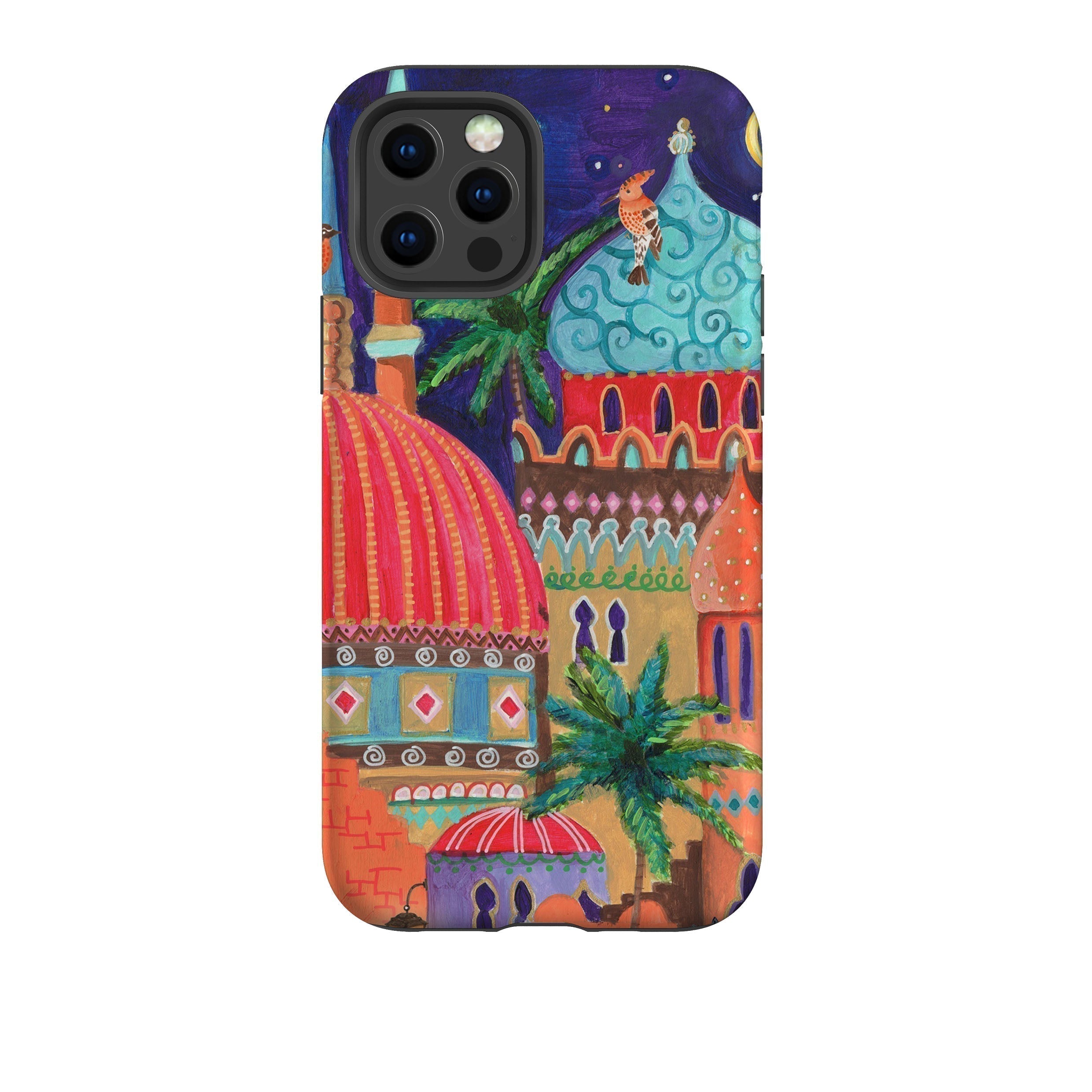 iPhone phone case-Magical Nights 2 By Caroline Bonne Muller-Product Details Raised bevel to protect screen from scratches. Impact resistant polycarbonate shell and shock absorbing inner TPU liner. Secure fit with design wrapping around side of the case and full access to ports. Compatible with Qi-standard wireless charging. Thickness 1/8 inch (3mm), weight 30g. Compatibility See drop down menu for options, please select the right case as we print to order.-Stringberry