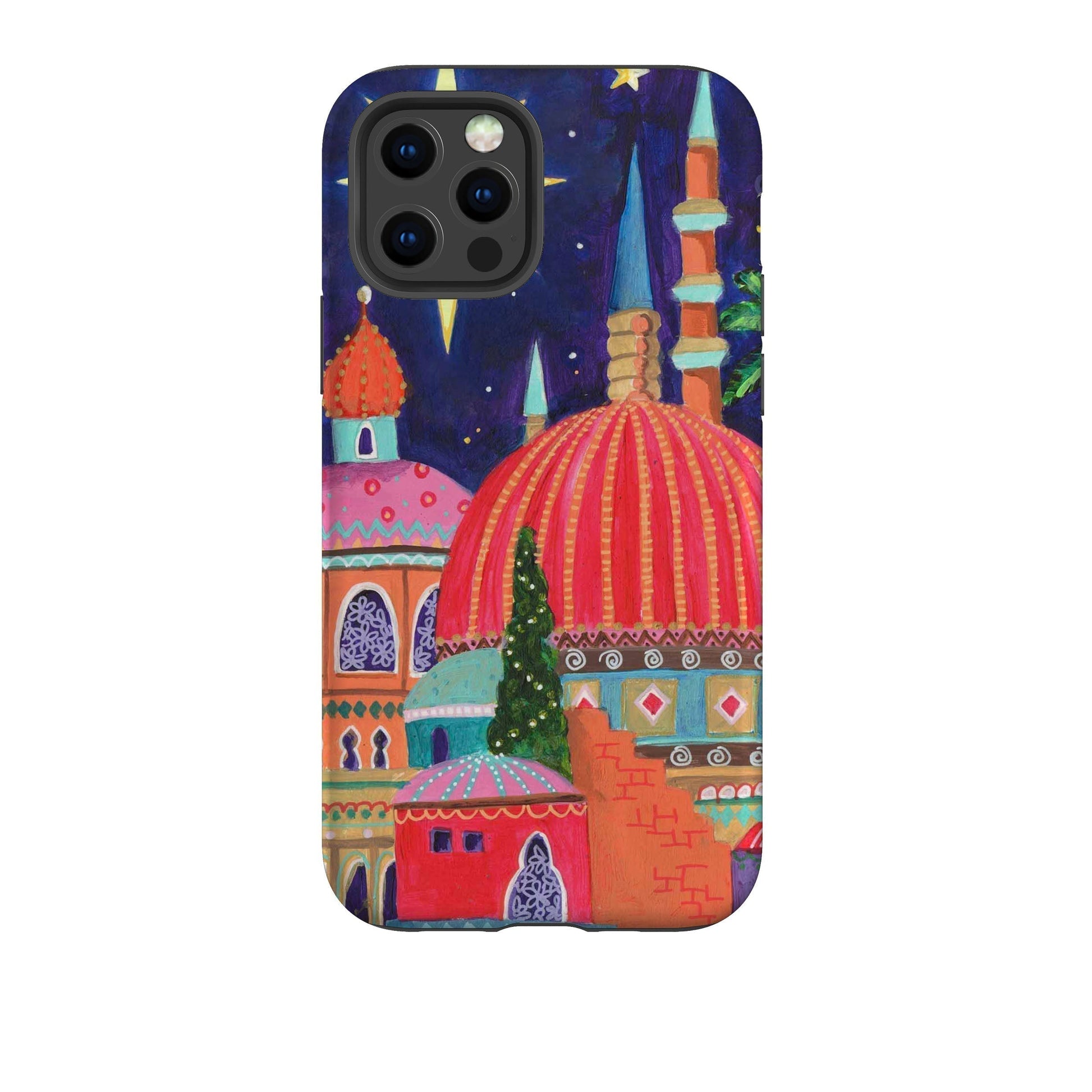 iPhone phone case-Magical Nights By Caroline Bonne Muller-Product Details Raised bevel to protect screen from scratches. Impact resistant polycarbonate shell and shock absorbing inner TPU liner. Secure fit with design wrapping around side of the case and full access to ports. Compatible with Qi-standard wireless charging. Thickness 1/8 inch (3mm), weight 30g. Compatibility See drop down menu for options, please select the right case as we print to order.-Stringberry