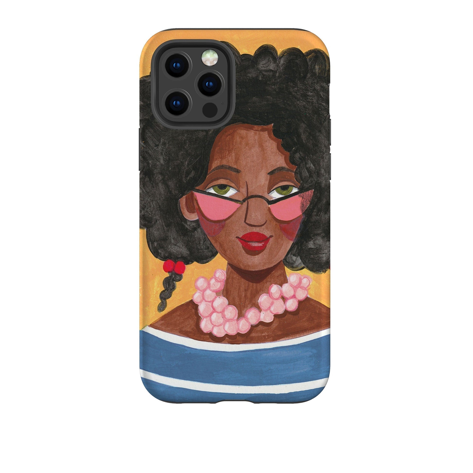 iPhone phone case-Me By Caroline Bonne Muller-Product Details Raised bevel to protect screen from scratches. Impact resistant polycarbonate shell and shock absorbing inner TPU liner. Secure fit with design wrapping around side of the case and full access to ports. Compatible with Qi-standard wireless charging. Thickness 1/8 inch (3mm), weight 30g. Compatibility See drop down menu for options, please select the right case as we print to order.-Stringberry