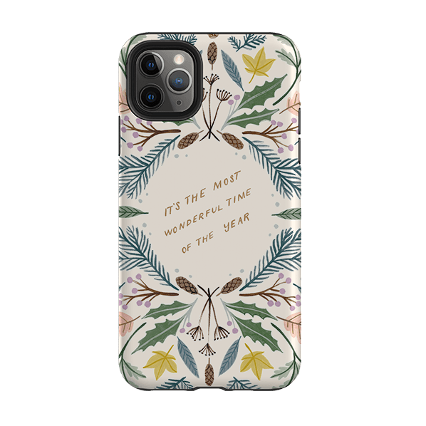 iPhone phone case-Most Wonderful Time By Bex Parkin-Product Details Raised bevel to protect screen from scratches. Impact resistant polycarbonate shell and shock absorbing inner TPU liner. Secure fit with design wrapping around side of the case and full access to ports. Compatible with Qi-standard wireless charging. Thickness 1/8 inch (3mm), weight 30g. Compatibility See drop down menu for options, please select the right case as we print to order.-Stringberry