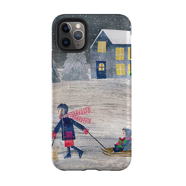 iPhone phone case-Sledging By Tracey English-Product Details Raised bevel to protect screen from scratches. Impact resistant polycarbonate shell and shock absorbing inner TPU liner. Secure fit with design wrapping around side of the case and full access to ports. Compatible with Qi-standard wireless charging. Thickness 1/8 inch (3mm), weight 30g. Compatibility See drop down menu for options, please select the right case as we print to order.-Stringberry