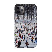 iPhone phone case-Snowtime By Philip Hood-Product Details Raised bevel to protect screen from scratches. Impact resistant polycarbonate shell and shock absorbing inner TPU liner. Secure fit with design wrapping around side of the case and full access to ports. Compatible with Qi-standard wireless charging. Thickness 1/8 inch (3mm), weight 30g. Compatibility See drop down menu for options, please select the right case as we print to order.-Stringberry