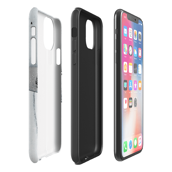 iPhone phone case-Snowy Landscape By Natasha Newton-Product Details Raised bevel to protect screen from scratches. Impact resistant polycarbonate shell and shock absorbing inner TPU liner. Secure fit with design wrapping around side of the case and full access to ports. Compatible with Qi-standard wireless charging. Thickness 1/8 inch (3mm), weight 30g. Compatibility See drop down menu for options, please select the right case as we print to order.-Stringberry