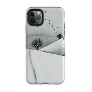 iPhone phone case-Snowy Landscape By Natasha Newton-Product Details Raised bevel to protect screen from scratches. Impact resistant polycarbonate shell and shock absorbing inner TPU liner. Secure fit with design wrapping around side of the case and full access to ports. Compatible with Qi-standard wireless charging. Thickness 1/8 inch (3mm), weight 30g. Compatibility See drop down menu for options, please select the right case as we print to order.-Stringberry