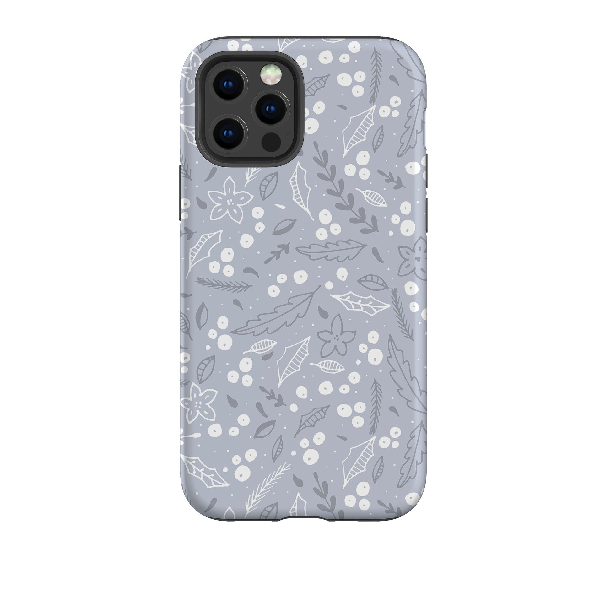 iPhone phone case-White Xmas-Product Details Raised bevel to protect screen from scratches. Impact resistant polycarbonate shell and shock absorbing inner TPU liner. Secure fit with design wrapping around side of the case and full access to ports. Compatible with Qi-standard wireless charging. Thickness 1/8 inch (3mm), weight 30g. Compatibility See drop down menu for options, please select the right case as we print to order.-Stringberry