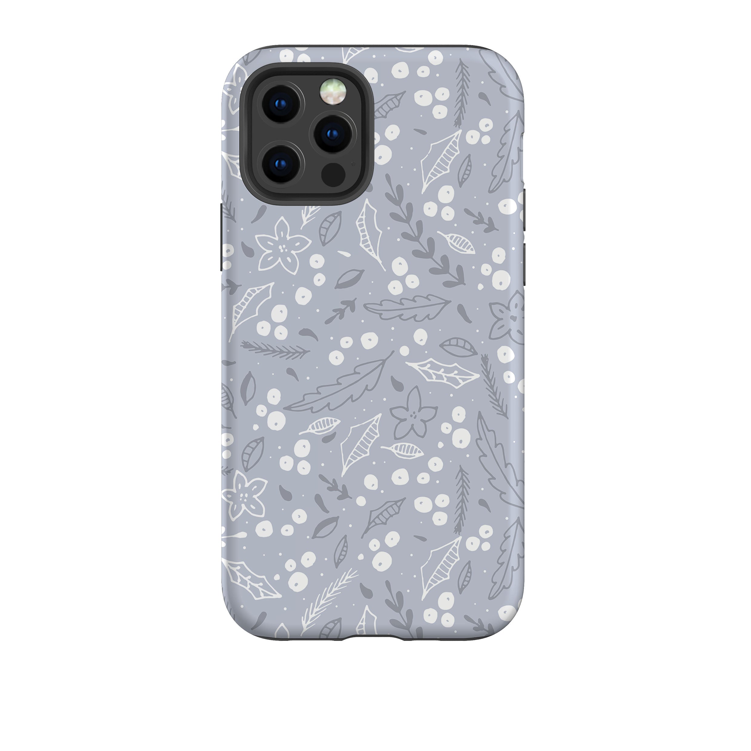 iPhone phone case-White Xmas-Product Details Raised bevel to protect screen from scratches. Impact resistant polycarbonate shell and shock absorbing inner TPU liner. Secure fit with design wrapping around side of the case and full access to ports. Compatible with Qi-standard wireless charging. Thickness 1/8 inch (3mm), weight 30g. Compatibility See drop down menu for options, please select the right case as we print to order.-Stringberry