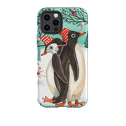 iPhone phone case-Winter Together By Caroline Bonne Muller-Product Details Raised bevel to protect screen from scratches. Impact resistant polycarbonate shell and shock absorbing inner TPU liner. Secure fit with design wrapping around side of the case and full access to ports. Compatible with Qi-standard wireless charging. Thickness 1/8 inch (3mm), weight 30g. Compatibility See drop down menu for options, please select the right case as we print to order.-Stringberry