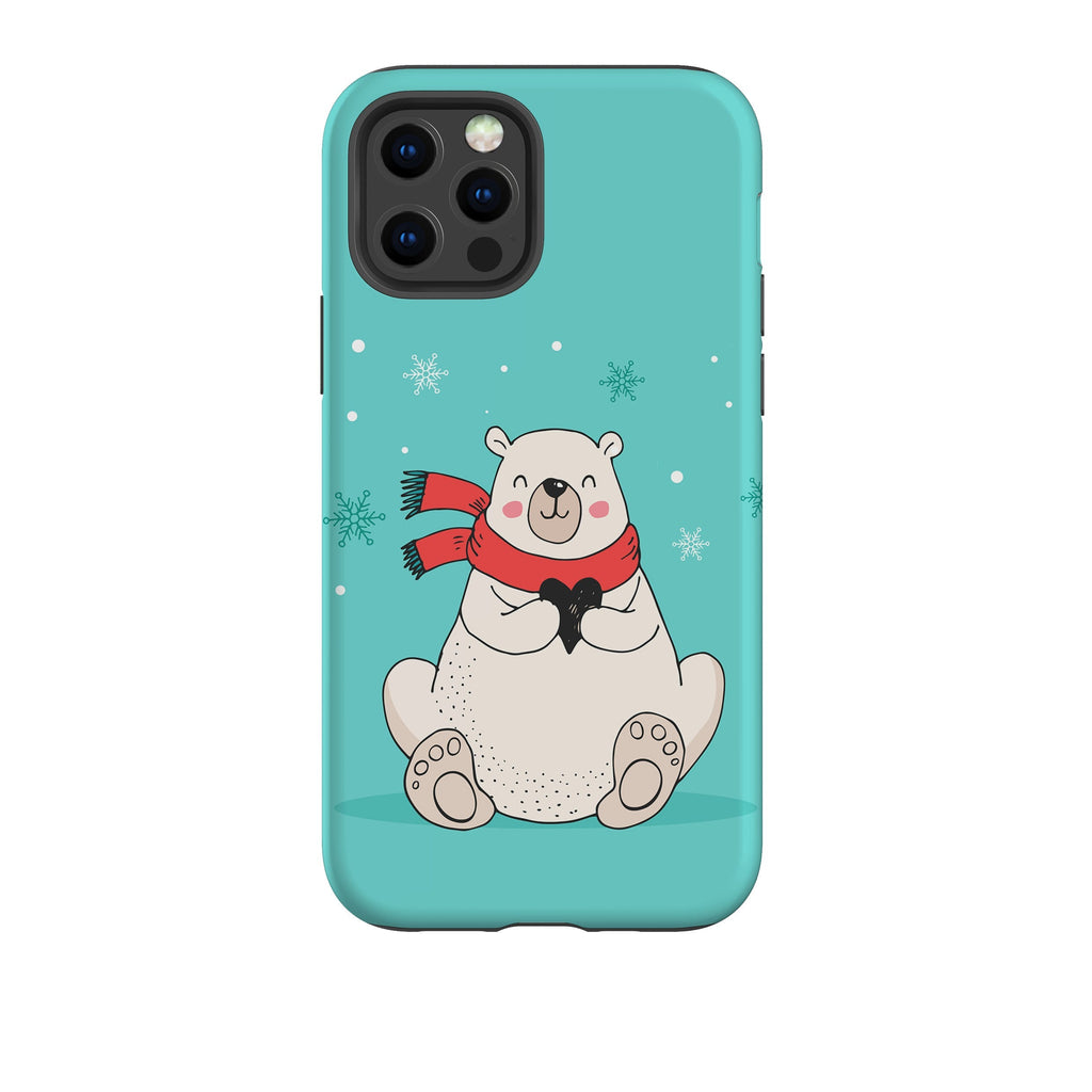 iPhone phone case-Xmas Bear-Product Details Raised bevel to protect screen from scratches. Impact resistant polycarbonate shell and shock absorbing inner TPU liner. Secure fit with design wrapping around side of the case and full access to ports. Compatible with Qi-standard wireless charging. Thickness 1/8 inch (3mm), weight 30g. Compatibility See drop down menu for options, please select the right case as we print to order.-Stringberry