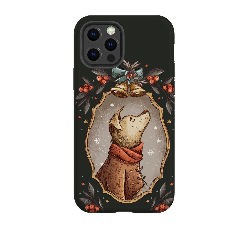 iPhone phone case-Xmas Portrait-Product Details Raised bevel to protect screen from scratches. Impact resistant polycarbonate shell and shock absorbing inner TPU liner. Secure fit with design wrapping around side of the case and full access to ports. Compatible with Qi-standard wireless charging. Thickness 1/8 inch (3mm), weight 30g. Compatibility See drop down menu for options, please select the right case as we print to order.-Stringberry