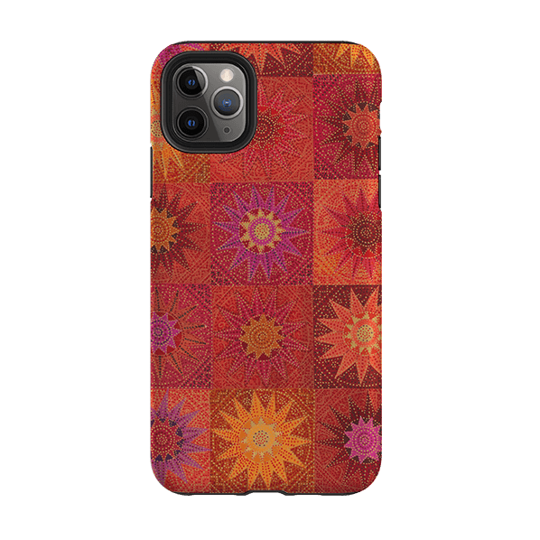 iPhone phone case-African Suns By Jehane-Product Details Raised bevel to protect screen from scratches. Impact resistant polycarbonate shell and shock absorbing inner TPU liner. Secure fit with design wrapping around side of the case and full access to ports. Compatible with Qi-standard wireless charging. Thickness 1/8 inch (3mm), weight 30g. Compatibility See drop down menu for options, please select the right case as we print to order.-Stringberry