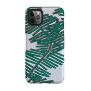iPhone phone case-Afternoon Palm By Kitty Joseph-Product Details Raised bevel to protect screen from scratches. Impact resistant polycarbonate shell and shock absorbing inner TPU liner. Secure fit with design wrapping around side of the case and full access to ports. Compatible with Qi-standard wireless charging. Thickness 1/8 inch (3mm), weight 30g. Compatibility See drop down menu for options, please select the right case as we print to order.-Stringberry
