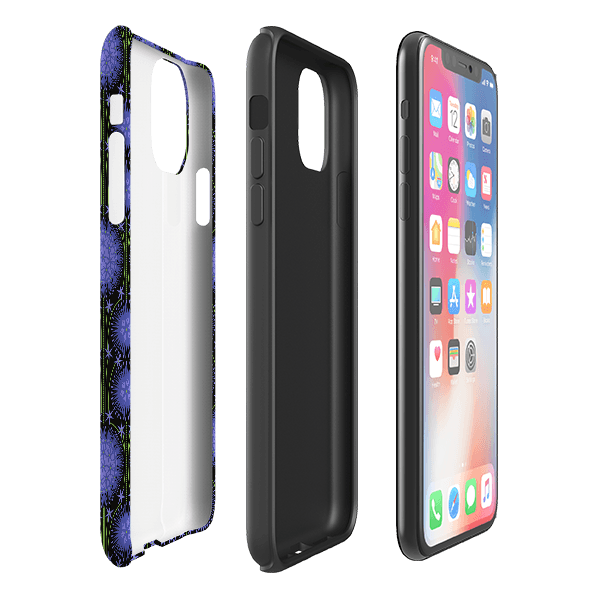 iPhone phone case-Allium By Cressida Bell-Product Details Raised bevel to protect screen from scratches. Impact resistant polycarbonate shell and shock absorbing inner TPU liner. Secure fit with design wrapping around side of the case and full access to ports. Compatible with Qi-standard wireless charging. Thickness 1/8 inch (3mm), weight 30g. Compatibility See drop down menu for options, please select the right case as we print to order.-Stringberry