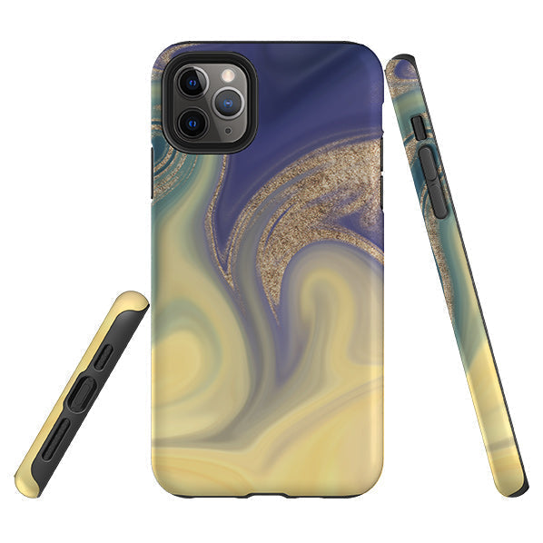 iPhone phone case-Amarillo (case does not glitter)-Product Details Raised bevel to protect screen from scratches. Impact resistant polycarbonate shell and shock absorbing inner TPU liner. Secure fit with design wrapping around side of the case and full access to ports. Compatible with Qi-standard wireless charging. Thickness 1/8 inch (3mm), weight 30g. Compatibility See drop down menu for options, please select the right case as we print to order.-Stringberry
