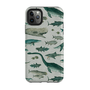 iPhone phone case-Ancient Oceans By Katherine Quinn-Product Details Raised bevel to protect screen from scratches. Impact resistant polycarbonate shell and shock absorbing inner TPU liner. Secure fit with design wrapping around side of the case and full access to ports. Compatible with Qi-standard wireless charging. Thickness 1/8 inch (3mm), weight 30g. Compatibility See drop down menu for options, please select the right case as we print to order.-Stringberry