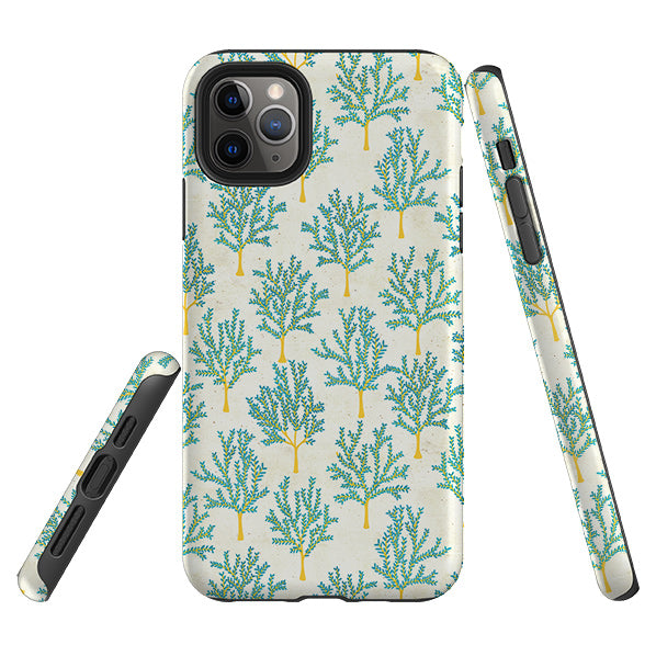 iPhone phone case-Apple Trees With No Apples By Katherine Quinn-Product Details Raised bevel to protect screen from scratches. Impact resistant polycarbonate shell and shock absorbing inner TPU liner. Secure fit with design wrapping around side of the case and full access to ports. Compatible with Qi-standard wireless charging. Thickness 1/8 inch (3mm), weight 30g. Compatibility See drop down menu for options, please select the right case as we print to order.-Stringberry