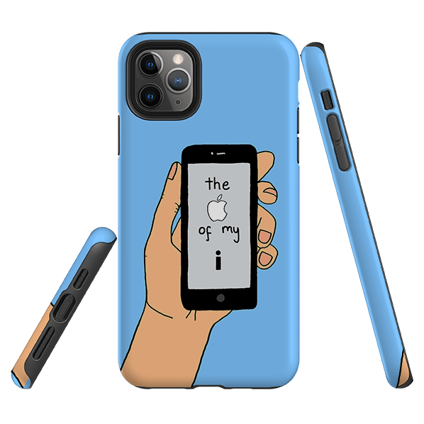 iPhone phone case-Appleofmyi By Angelica Hicks-Product Details Raised bevel to protect screen from scratches. Impact resistant polycarbonate shell and shock absorbing inner TPU liner. Secure fit with design wrapping around side of the case and full access to ports. Compatible with Qi-standard wireless charging. Thickness 1/8 inch (3mm), weight 30g. Compatibility See drop down menu for options, please select the right case as we print to order.-Stringberry