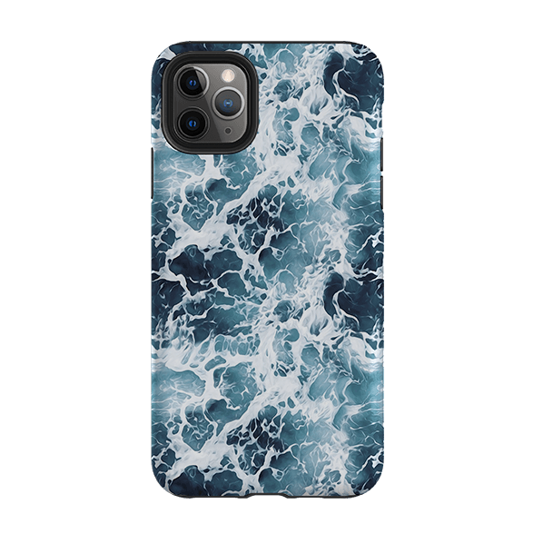 iPhone phone case-Aqua-Product Details Raised bevel to protect screen from scratches. Impact resistant polycarbonate shell and shock absorbing inner TPU liner. Secure fit with design wrapping around side of the case and full access to ports. Compatible with Qi-standard wireless charging. Thickness 1/8 inch (3mm), weight 30g. Compatibility See drop down menu for options, please select the right case as we print to order.-Stringberry