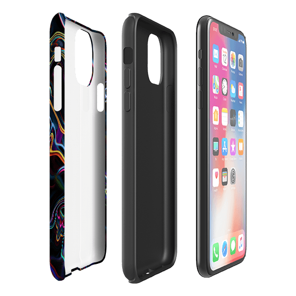 iPhone phone case-Astro Pop-Product Details Raised bevel to protect screen from scratches. Impact resistant polycarbonate shell and shock absorbing inner TPU liner. Secure fit with design wrapping around side of the case and full access to ports. Compatible with Qi-standard wireless charging. Thickness 1/8 inch (3mm), weight 30g. Compatibility See drop down menu for options, please select the right case as we print to order.-Stringberry