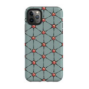 iPhone phone case-Atomic By Cressida Bell-Product Details Raised bevel to protect screen from scratches. Impact resistant polycarbonate shell and shock absorbing inner TPU liner. Secure fit with design wrapping around side of the case and full access to ports. Compatible with Qi-standard wireless charging. Thickness 1/8 inch (3mm), weight 30g. Compatibility See drop down menu for options, please select the right case as we print to order.-Stringberry