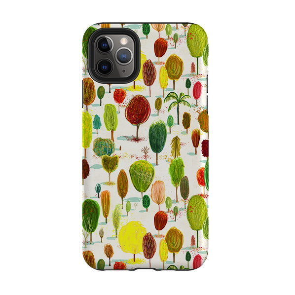 iPhone phone case-Autumn In The Arboretum By Katherine Quinn-Product Details Raised bevel to protect screen from scratches. Impact resistant polycarbonate shell and shock absorbing inner TPU liner. Secure fit with design wrapping around side of the case and full access to ports. Compatible with Qi-standard wireless charging. Thickness 1/8 inch (3mm), weight 30g. Compatibility See drop down menu for options, please select the right case as we print to order.-Stringberry