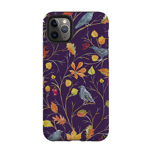 iPhone phone case-Autumn Pattern By Elisabeth Haager-Product Details Raised bevel to protect screen from scratches. Impact resistant polycarbonate shell and shock absorbing inner TPU liner. Secure fit with design wrapping around side of the case and full access to ports. Compatible with Qi-standard wireless charging. Thickness 1/8 inch (3mm), weight 30g. Compatibility See drop down menu for options, please select the right case as we print to order.-Stringberry