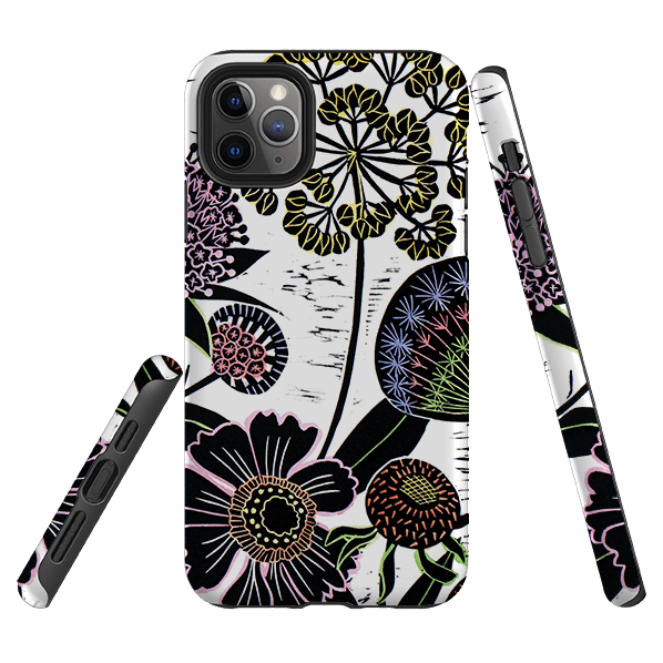 iPhone phone case-Autumn Seeds By Kate Heiss-Product Details Raised bevel to protect screen from scratches. Impact resistant polycarbonate shell and shock absorbing inner TPU liner. Secure fit with design wrapping around side of the case and full access to ports. Compatible with Qi-standard wireless charging. Thickness 1/8 inch (3mm), weight 30g. Compatibility See drop down menu for options, please select the right case as we print to order.-Stringberry