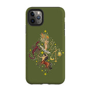 iPhone phone case-Autumn Zodiac By Catherine Rowe-Product Details Raised bevel to protect screen from scratches. Impact resistant polycarbonate shell and shock absorbing inner TPU liner. Secure fit with design wrapping around side of the case and full access to ports. Compatible with Qi-standard wireless charging. Thickness 1/8 inch (3mm), weight 30g. Compatibility See drop down menu for options, please select the right case as we print to order.-Stringberry