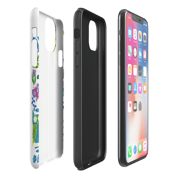 iPhone phone case-Back Garden By Tracey English-Product Details Raised bevel to protect screen from scratches. Impact resistant polycarbonate shell and shock absorbing inner TPU liner. Secure fit with design wrapping around side of the case and full access to ports. Compatible with Qi-standard wireless charging. Thickness 1/8 inch (3mm), weight 30g. Compatibility See drop down menu for options, please select the right case as we print to order.-Stringberry