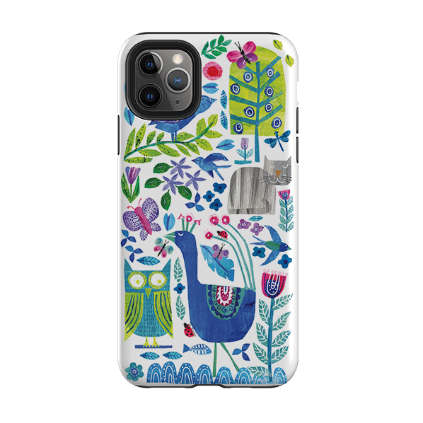 iPhone phone case-Back Garden By Tracey English-Product Details Raised bevel to protect screen from scratches. Impact resistant polycarbonate shell and shock absorbing inner TPU liner. Secure fit with design wrapping around side of the case and full access to ports. Compatible with Qi-standard wireless charging. Thickness 1/8 inch (3mm), weight 30g. Compatibility See drop down menu for options, please select the right case as we print to order.-Stringberry