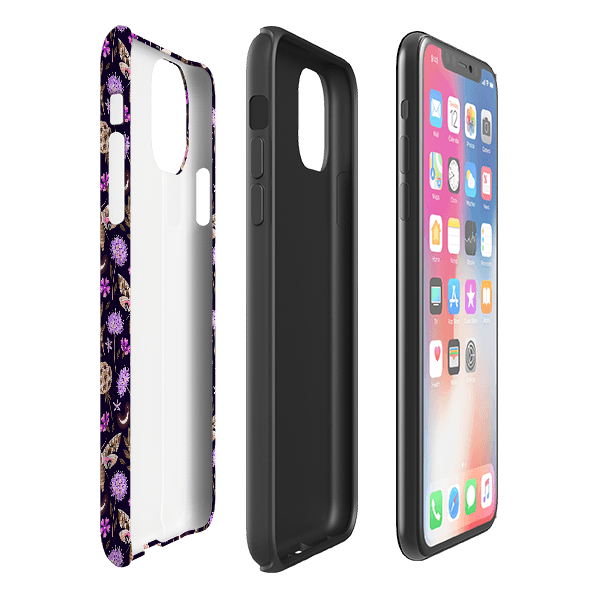 iPhone phone case-Bayley-Product Details Raised bevel to protect screen from scratches. Impact resistant polycarbonate shell and shock absorbing inner TPU liner. Secure fit with design wrapping around side of the case and full access to ports. Compatible with Qi-standard wireless charging. Thickness 1/8 inch (3mm), weight 30g. Compatibility See drop down menu for options, please select the right case as we print to order.-Stringberry