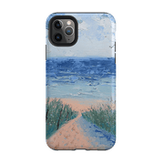 iPhone phone case-Beach Path By Mary Stubberfield-Product Details Raised bevel to protect screen from scratches. Impact resistant polycarbonate shell and shock absorbing inner TPU liner. Secure fit with design wrapping around side of the case and full access to ports. Compatible with Qi-standard wireless charging. Thickness 1/8 inch (3mm), weight 30g. Compatibility See drop down menu for options, please select the right case as we print to order.-Stringberry