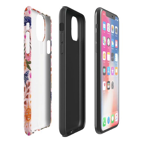 iPhone phone case-Beautiful World By Lee Foster Wilson-Product Details Raised bevel to protect screen from scratches. Impact resistant polycarbonate shell and shock absorbing inner TPU liner. Secure fit with design wrapping around side of the case and full access to ports. Compatible with Qi-standard wireless charging. Thickness 1/8 inch (3mm), weight 30g. Compatibility See drop down menu for options, please select the right case as we print to order.-Stringberry