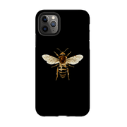 iPhone phone case-Bee II-Product Details Raised bevel to protect screen from scratches. Impact resistant polycarbonate shell and shock absorbing inner TPU liner. Secure fit with design wrapping around side of the case and full access to ports. Compatible with Qi-standard wireless charging. Thickness 1/8 inch (3mm), weight 30g. Compatibility See drop down menu for options, please select the right case as we print to order.-Stringberry