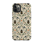 iPhone phone case-Bees 2 By Jade Mosinski-Product Details Raised bevel to protect screen from scratches. Impact resistant polycarbonate shell and shock absorbing inner TPU liner. Secure fit with design wrapping around side of the case and full access to ports. Compatible with Qi-standard wireless charging. Thickness 1/8 inch (3mm), weight 30g. Compatibility See drop down menu for options, please select the right case as we print to order.-Stringberry