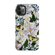 iPhone phone case-Bees And Magnolia By Bex Parkin-Product Details Raised bevel to protect screen from scratches. Impact resistant polycarbonate shell and shock absorbing inner TPU liner. Secure fit with design wrapping around side of the case and full access to ports. Compatible with Qi-standard wireless charging. Thickness 1/8 inch (3mm), weight 30g. Compatibility See drop down menu for options, please select the right case as we print to order.-Stringberry