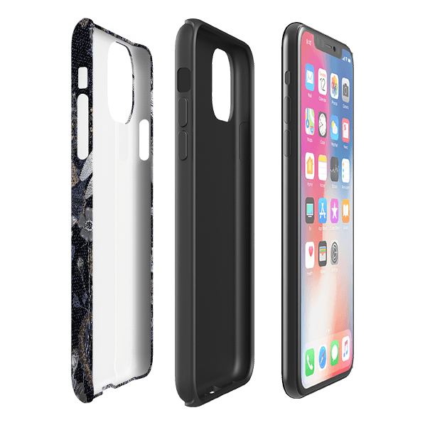 iPhone phone case-Belsay-Product Details Raised bevel to protect screen from scratches. Impact resistant polycarbonate shell and shock absorbing inner TPU liner. Secure fit with design wrapping around side of the case and full access to ports. Compatible with Qi-standard wireless charging. Thickness 1/8 inch (3mm), weight 30g. Compatibility See drop down menu for options, please select the right case as we print to order.-Stringberry