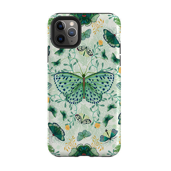 iPhone phone case-Big Moth 1 By Katherine Quinn-Product Details Raised bevel to protect screen from scratches. Impact resistant polycarbonate shell and shock absorbing inner TPU liner. Secure fit with design wrapping around side of the case and full access to ports. Compatible with Qi-standard wireless charging. Thickness 1/8 inch (3mm), weight 30g. Compatibility See drop down menu for options, please select the right case as we print to order.-Stringberry